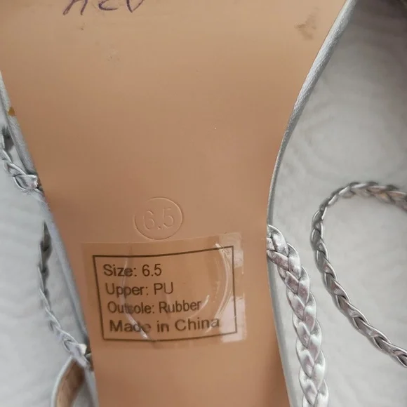 3 for $20 Silver strappy sandals - Picture 5 of 7
